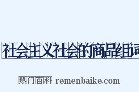 社会主义社会的商品组词是什么意思的图片